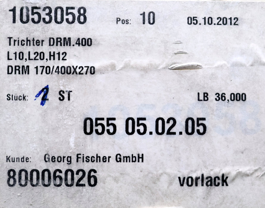 Bild des Artikels LAEMPE-Trichter-für-Kernschießmaschine-FN5005304-Trichter-597-617-279SE01