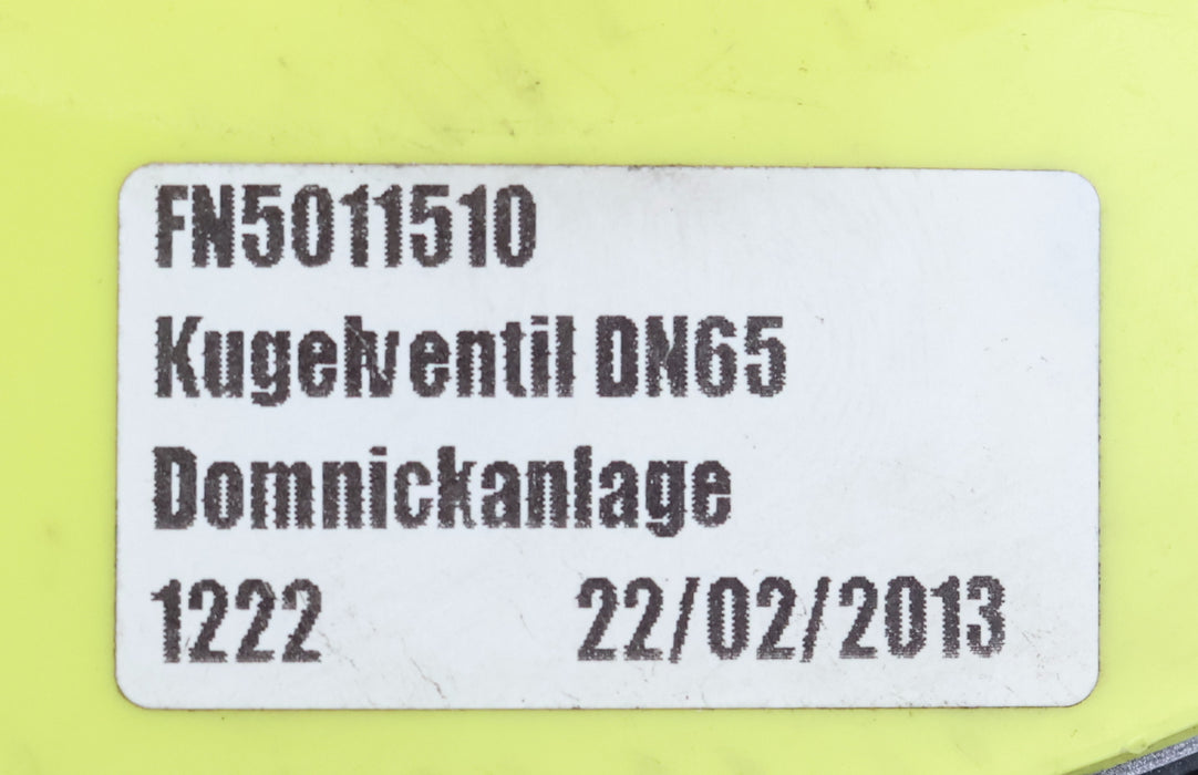 Bild des Artikels BÖHMER-KUGELHÄHNE-Kugelhahn-FKK-65-DN065-PN16-Einbaulänge-165mm