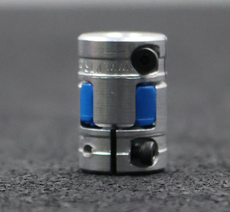 Bild des Artikels KTR-ROTEX-Alu-Wellenkupplung-komplett-Größe-7-Ø-6-H7-und-Ø-6-H7-Zahnkranz-Blau