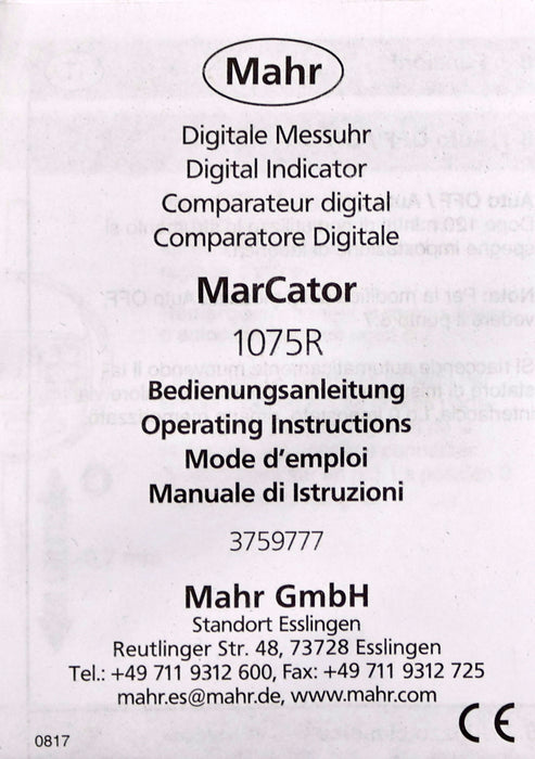 Bild des Artikels MAHR-digitale-Messuhr-1075R-No.-4336030-0,001/12,5mm-gebraucht