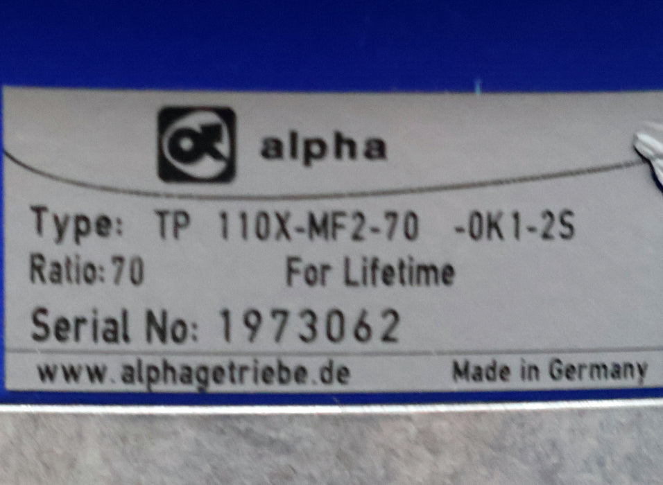 Bild des Artikels WITTENSTEIN-ALPHA-Planetengetriebe-mit-Ratio-70-TP-110X-MF2-70-OK1-2S-i=70