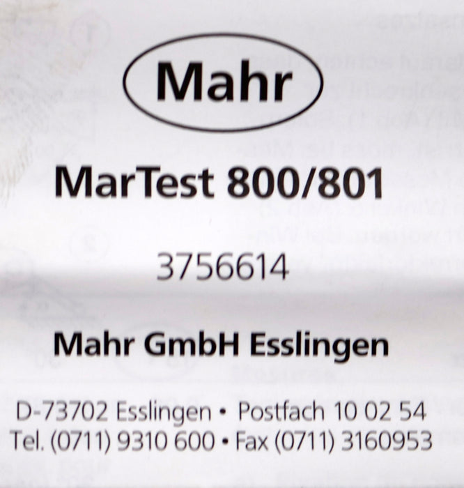 Bild des Artikels MAHR-Fühlhebelmessgerät-MarTest-800-SGM-Nr.-4308200-0,2/0,002mm-Messeinsatz-19mm