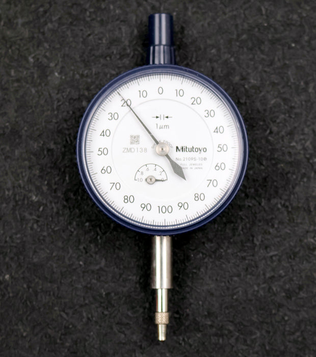 Bild des Artikels MITUTOYO-analoge-Messuhr-2109-S-10-0,001/10mm-Messbereich-10mm-AnzeigeØ-52mm