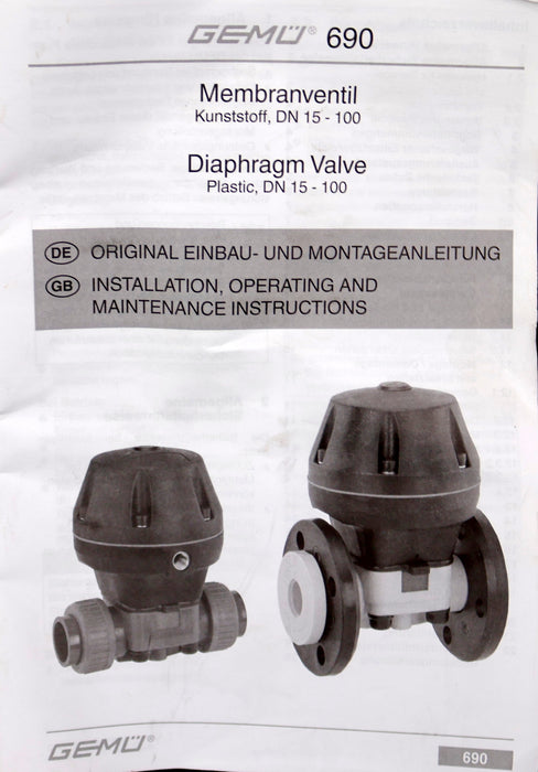 Bild des Artikels GEMÜ-Membranventil-Typ-690-32D011412/N-max.-Betriebsdruck-16bar-max.-60°C