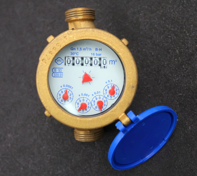 Bild des Artikels SISMA-Wasserzähler-Qn-1,5m³/h-B-H-30°C-16bar-Baulänge-110mm-Außengewinde-3/4''