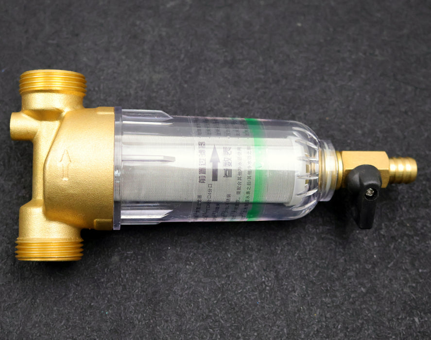 Bild des Artikels Vorfilter-CA-QZ-40µm-Kupferanschlüsse-1''-+Adapter-für-1/2''-+Manometer-0-230psi