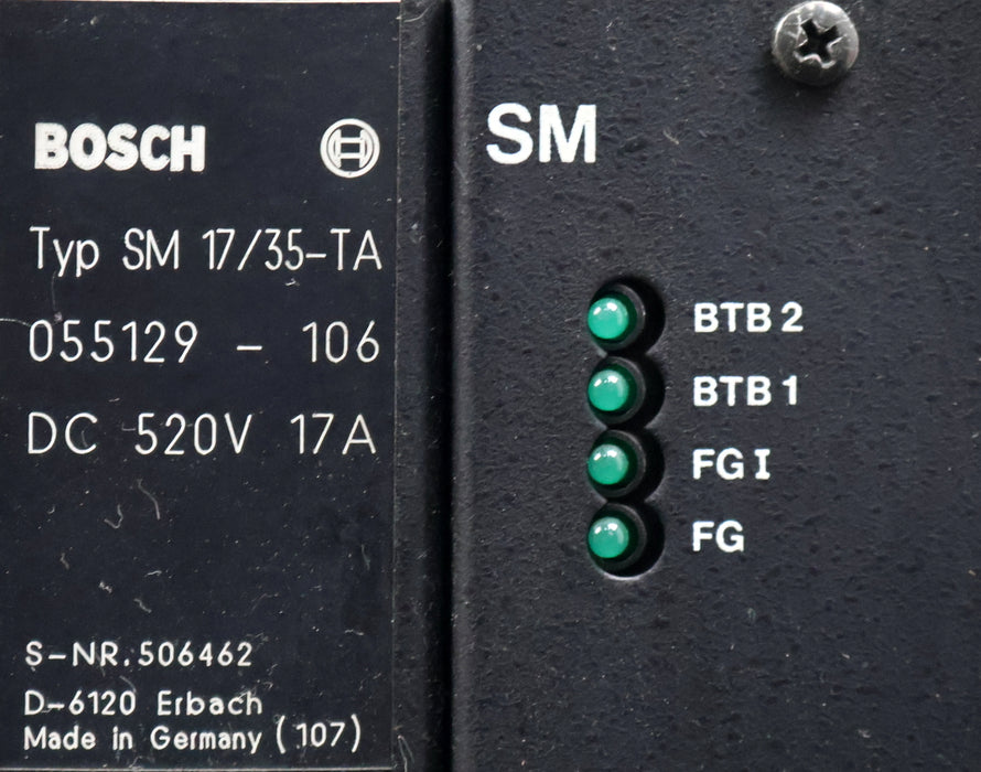 Bild des Artikels BOSCH-Servomodul-SM-17/35-TA-Nr.-055129-106-520VDC-17A-ohne-Prüfkarte-geprüft!