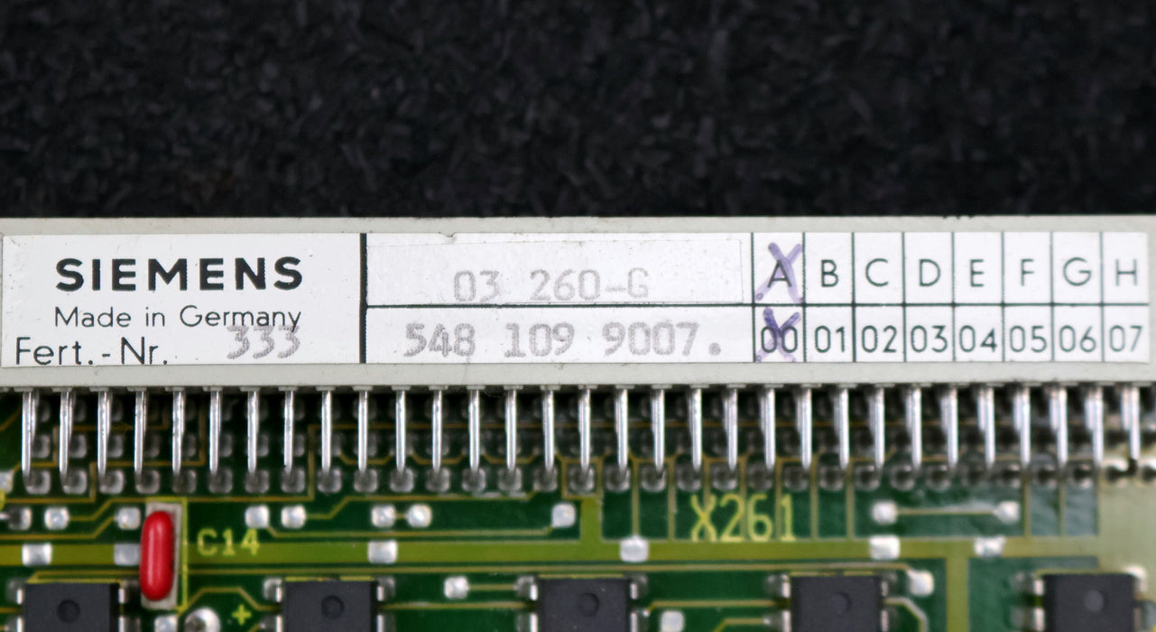 Bild des Artikels SIEMENS-Platine-Typ-03-260-G-548-109-9007.00-E-Stand:-A-gebraucht