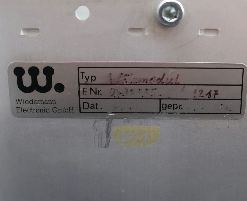 Bild des Artikels WIEDEMANN-Wälzmodul-Grundgehäuse-F.Nr.-2498285.1-Platz-für-7-Steckkarten