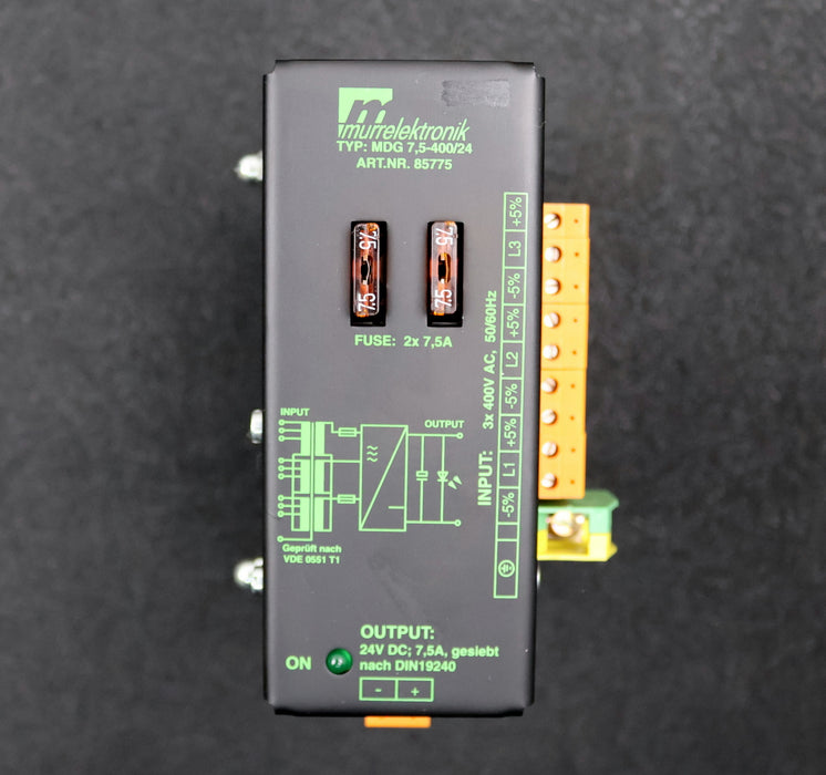 Bild des Artikels MURR-ELEKTRONIK-Transformator-Typ-MDG-7,5-400/24-Art.Nr.-85775-Input-3x-400VAC