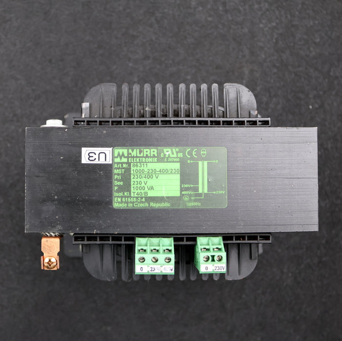 Bild des Artikels MURR-ELEKTRONIK-Transformator-Typ-MST-1000-230-400/230-Art.Nr.-86311-230/400V