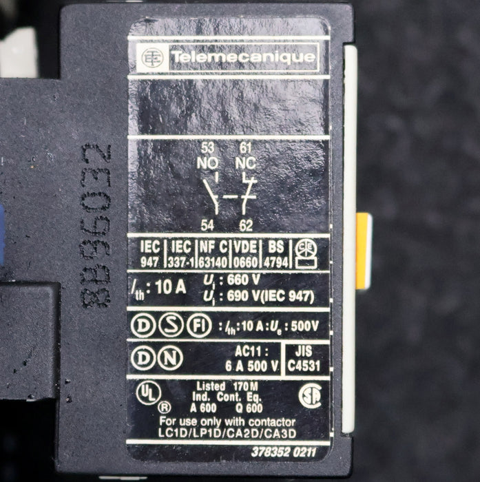 Bild des Artikels TELEMECANIQUE-Leistungsschütz-Typ:-LP1-D6511-750V-80A-8kV-Spulenspannung-24VDC