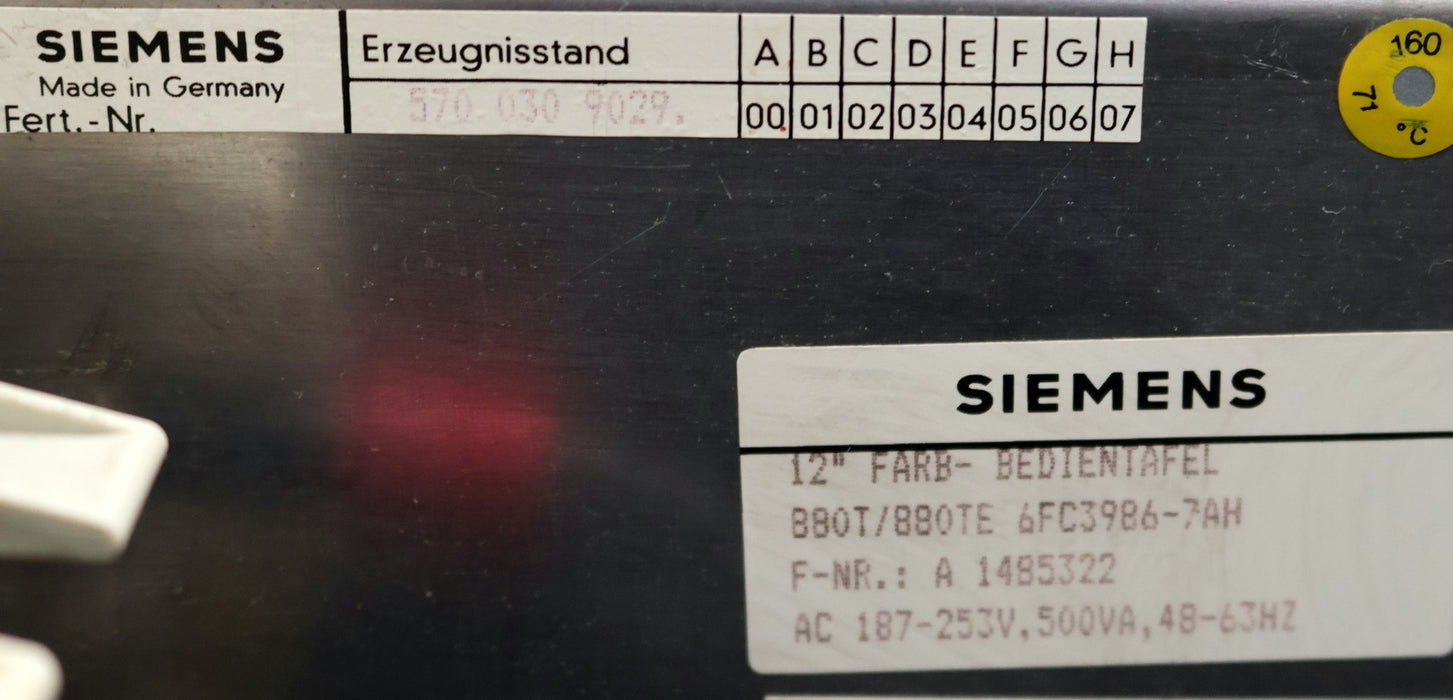 Bild des Artikels SIEMENS-12''-Farb-Bedientafel-6FC3986-7AH-+-Karten:-6FX1120-4BB02-6FX1122-1BB00