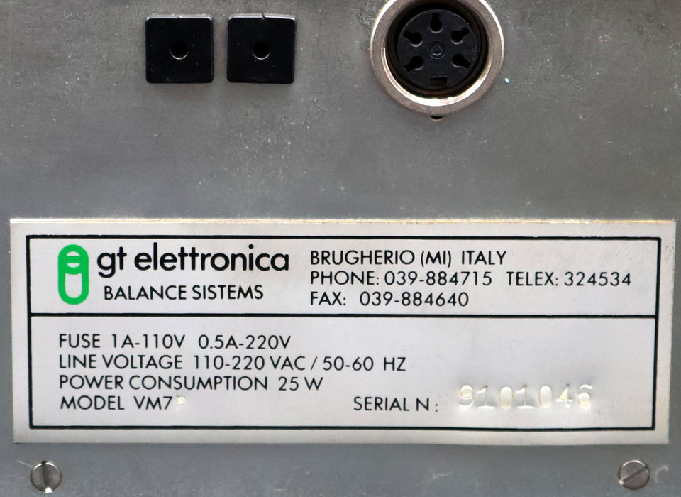 Bild des Artikels GT-ELECTRONIC-/-GT-ELETTRONICA-Balance-Systems-Model-VM7P-110-220VAC-50-60Hz