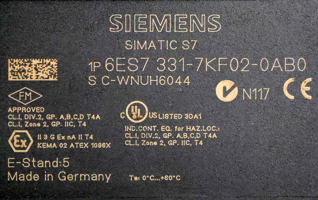 Bild des Artikels SIEMENS-SIMATIC-S7-analog-Input-Module-6ES7331-7KF02-0AB0-E-Stand-5-gebraucht