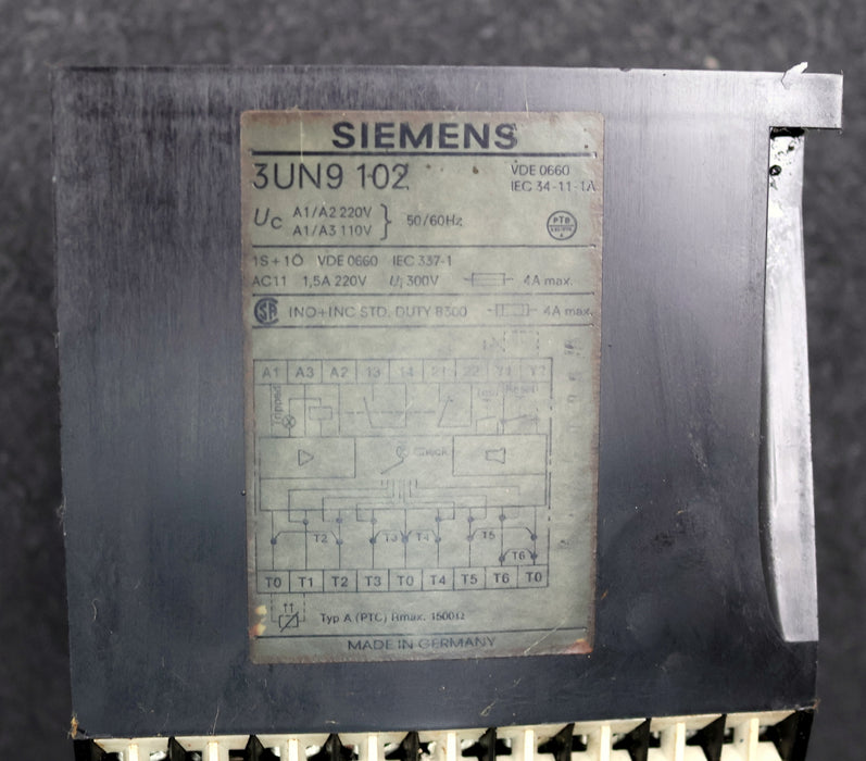 Bild des Artikels SIEMENS-Sicherheitsrelais-3UN9102-220V-/-110V-50/60Hz-gebraucht