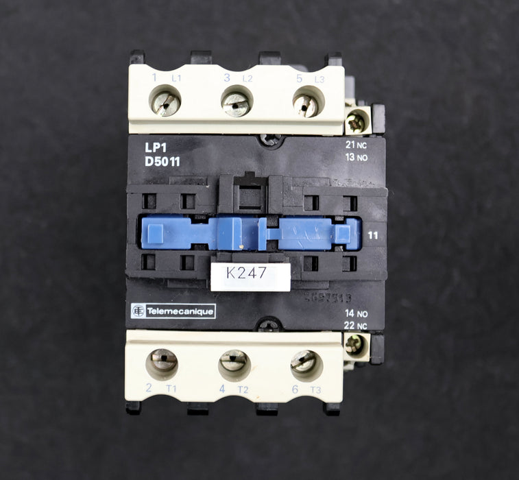 Bild des Artikels TELEMECANIQUE-Leistungsschütz-Typ:-LP1-D5011-1000V-80A-8kV-Spulenspannung-24VDC