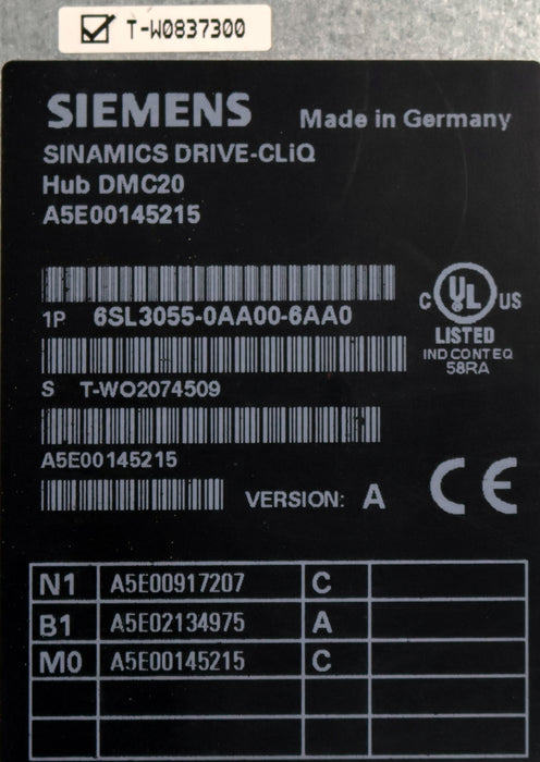 Bild des Artikels SIEMENS-SINAMICS-DRIVE-CLiQ-Hub-DMC20-6SL3055-0AA00-6AA0-Version-A-gebraucht