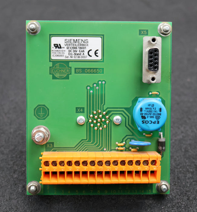 Bild des Artikels SIEMENS-Verteilerbox-6FX2006-1BH01-24VDC-0,4A-E-Stand-A-gebraucht