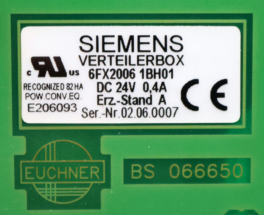 Bild des Artikels SIEMENS-Verteilerbox-6FX2006-1BH01-24VDC-0,4A-E-Stand-A-gebraucht