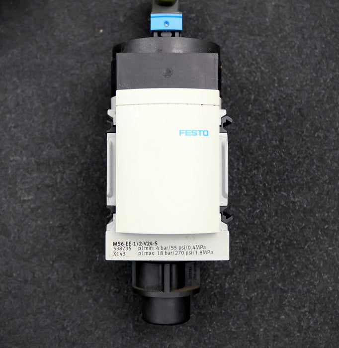 Bild des Artikels FESTO-Einschaltventil-MS6-EE-1/2-V24-S-Mat.Nr.-538735-min.-4bar-55psi-0,4MPa