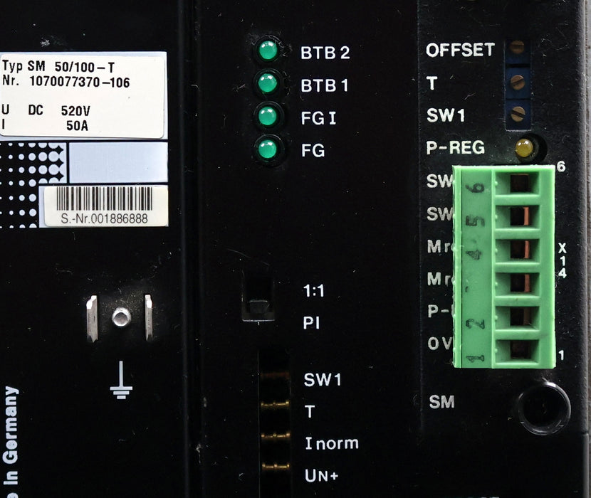 Bild des Artikels BOSCH-Servomodul-Typ-SM-50/100-T-1070077370-106-520VDC-50A-ohne-Prüfkarte