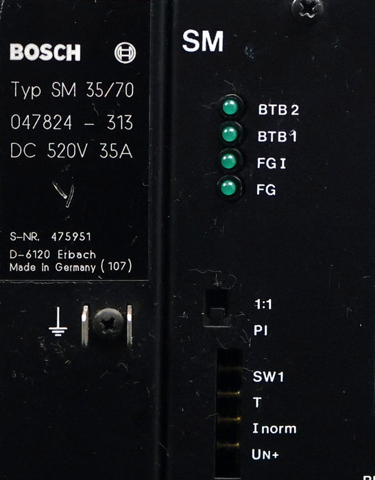 Bild des Artikels BOSCH-Servomodul-Typ-SM-35/70-047824-313-520VDC-35A-ohne-Prüfkarte-gebraucht