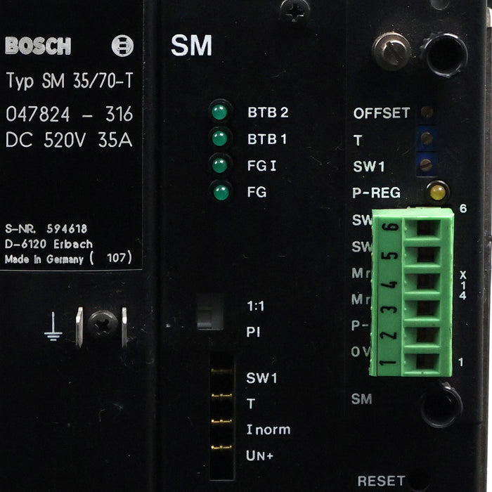 Bild des Artikels BOSCH-Servomodul-Typ-SM-35/70-T-047824-316-520VDC-35A-ohne-Prüfkarte-gebraucht