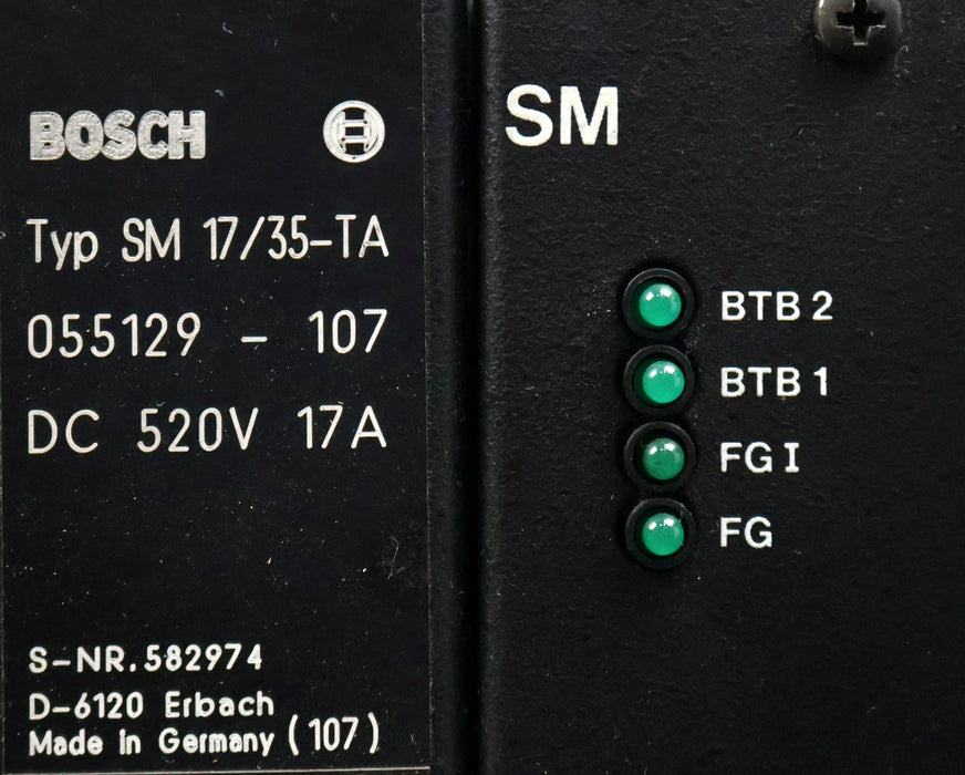 Bild des Artikels BOSCH-Servomodul-Typ-SM-17/35-TA-055129-107-520VDC-17A-ohne-Prüfkarte-gebraucht