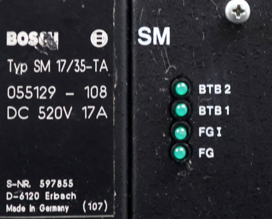 Bild des Artikels BOSCH-Servomodul-Typ-SM-17/35-TA-055129-108-520VDC-17A-ohne-Prüfkarte-gebraucht