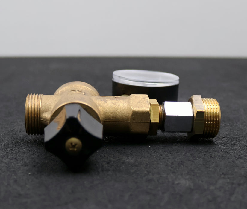 Bild des Artikels Füllventil-mit-Manometer-Anschlüsse-26mm-AG-/-15mm-IG-3/4''-AG-Anzeige-bis-6bar