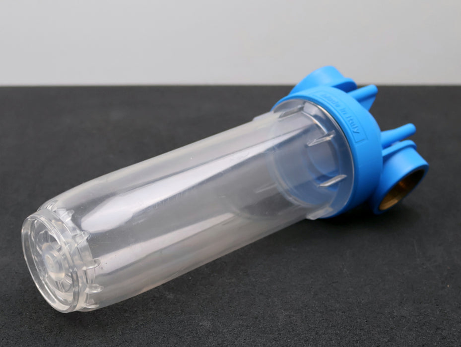 Bild des Artikels Filtergehäuse-Länge-10''-Messinganschlüsse-1-1/2''-Filtertasse-weiß-unbenutzt