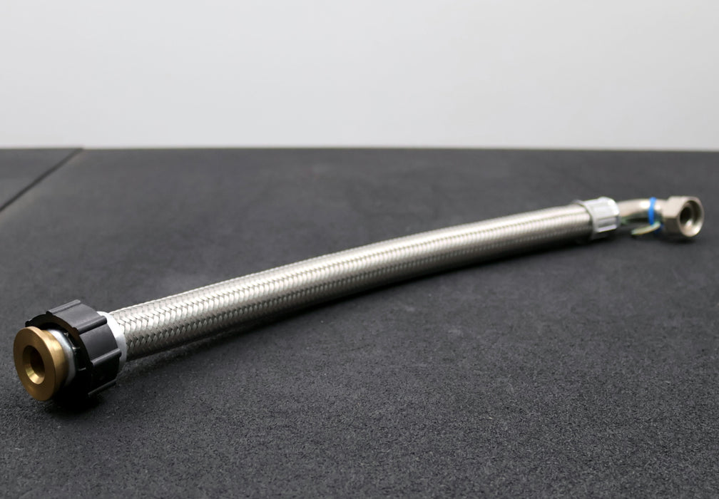 Bild des Artikels Panzerschlauch-Länge-500mm-Überwurfmutter-am-Bogen-3/4''-PN10-DN19-LC-unbenutzt