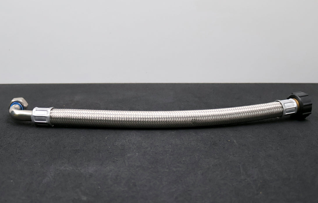 Bild des Artikels Panzerschlauch-Länge-500mm-Überwurfmutter-am-Bogen-3/4''-PN10-DN19-LC-unbenutzt