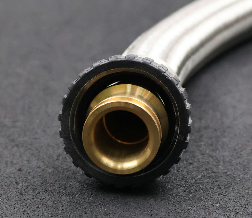 Bild des Artikels Panzerschlauch-Länge-750mm-Überwurfmutter-am-Bogen-1''-PN10-RF22-TR25-unbenutzt