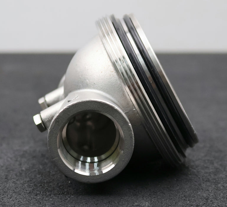 Bild des Artikels Edelstahl-Filterkopf-AußengewindeØ-98,6mm-Anschlüsse-1''-unbenutzt