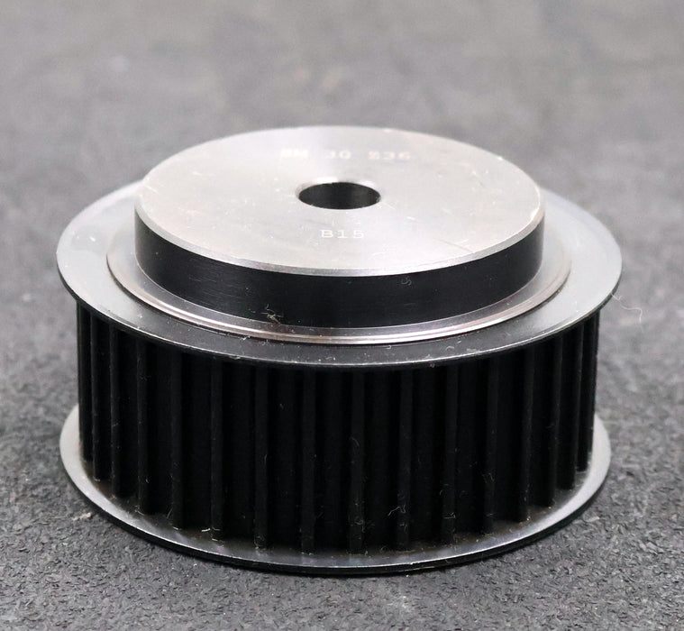 Bild des Artikels Stahl-Zahnriemenscheibe-toothed-pulley-mit-beidseitigen-Bordscheiben-M8-36