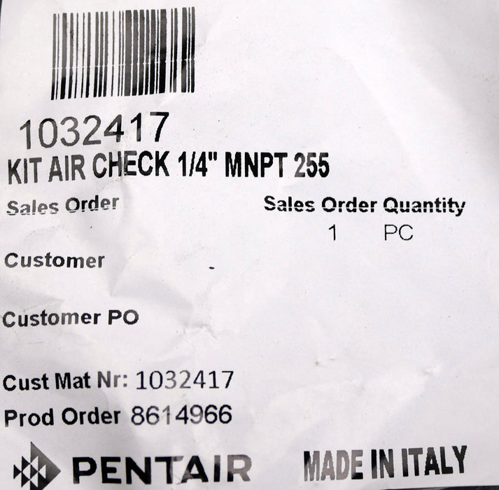 Bild des Artikels PENTAIR-Kit-Air-Check-1/4''-MNPT-255-P/N-1032417-unbenutzt-in-OVP