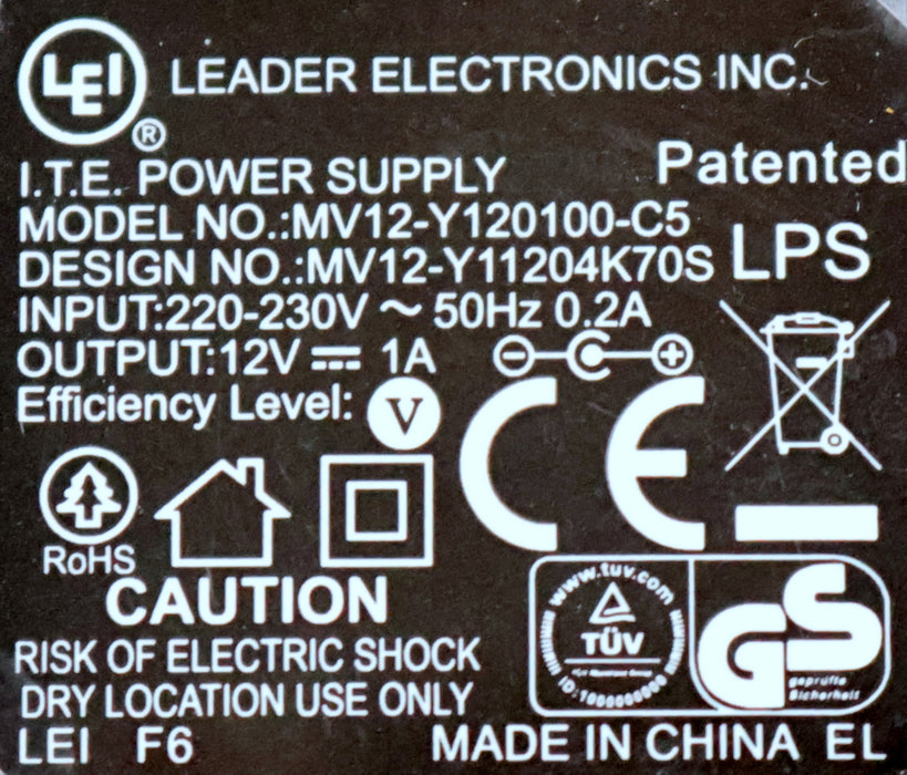 Bild des Artikels LEADER-ELECTRONICS-3x-AC-Netzteil-Adapter-MV12-Y120100-C5-Input:-220-230VAC-0,2A