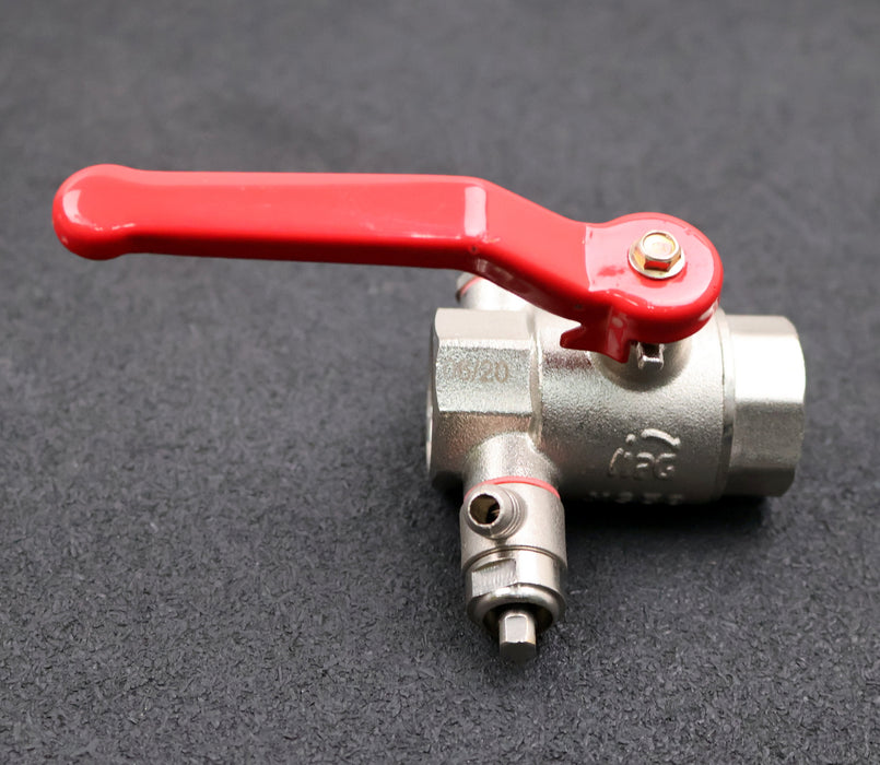 Bild des Artikels IPG-Ms-Kugelhahn-mit-Entleerung-MS58-3/4''-PN20--Material-Messing-vernickelt