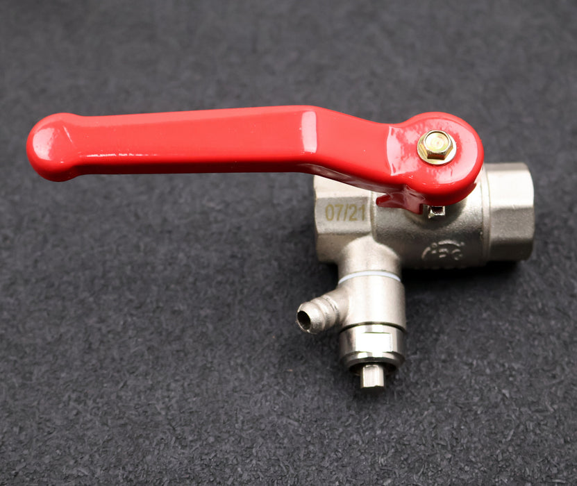 Bild des Artikels IPG-2x-Ms-Kugelhahn-mit-Entleerung-MS58-1/2''-PN20--Material-Messing-vernickelt