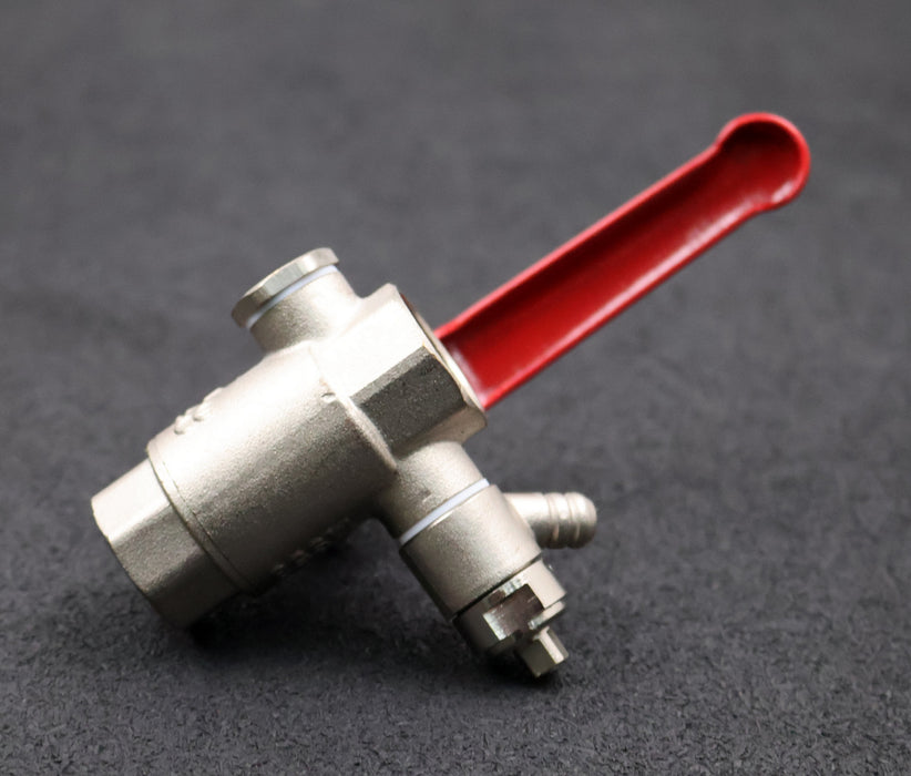 Bild des Artikels IPG-2x-Ms-Kugelhahn-mit-Entleerung-MS58-1/2''-PN20--Material-Messing-vernickelt