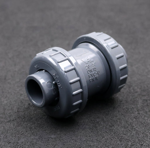 Bild des Artikels VDL-Rückschlagventil-aus-PVC-U-6.60.020-20mm---1/2''-DN15-PN16-unbenutzt