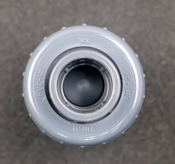 Bild des Artikels VDL-Rückschlagventil-aus-PVC-U-6.60.025-25mm---3/4''-DN20-PN16-unbenutzt