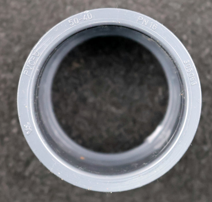 Bild des Artikels VDL-9x-Reduziermuffe-aus-PVC-U-3.05.053-50x40mm-PN16-unbenutzt