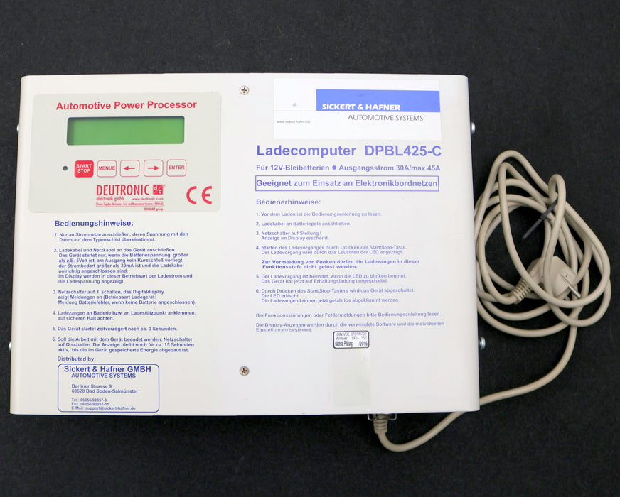 Bild des Artikels DEUTRONIC-Ladegerät-DPBL425-C-für-12V-Bleibatterien-Eingang:-230V-/-6A-/-47-63Hz