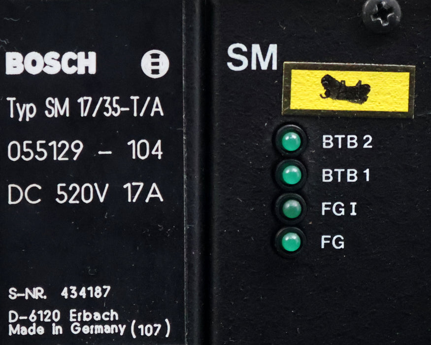 Bild des Artikels BOSCH-Servomodul-Typ-SM-17/35-TA-055129-104-520VDC-17A-gebraucht