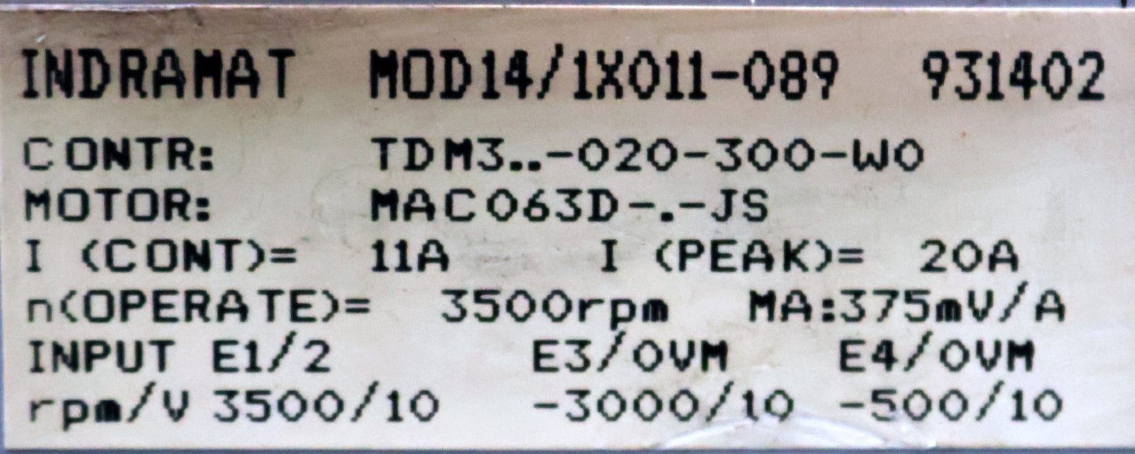 Bild des Artikels INDRAMAT-AC-Servo-Controller-TDM3.2-020-300-W0-mit-Programierungsmodul
