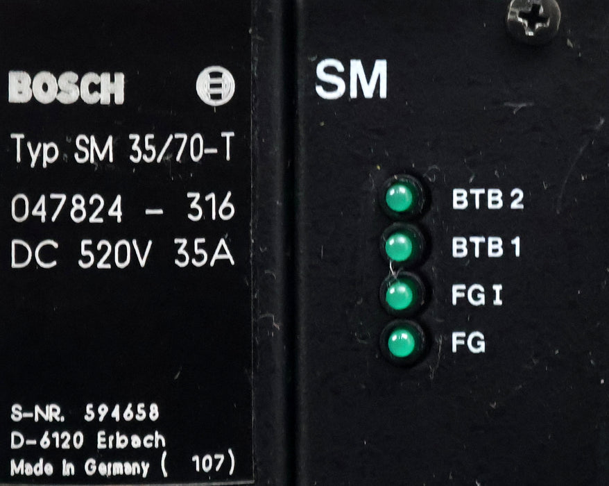 Bild des Artikels BOSCH-Servomodul-Typ-SM-35/70-T-047824-316-520VDC-35A-+-Prüfkarte-gebraucht