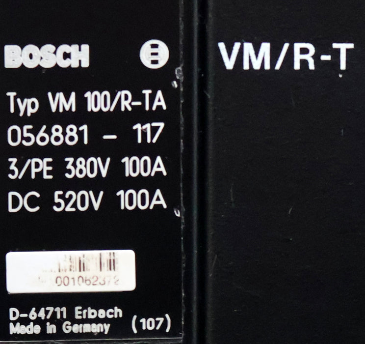 Bild des Artikels BOSCH-Versorgungsmodul-Typ-VM-100/R-TA-056881-117-520VDC-100A-3/PE-380V-100A